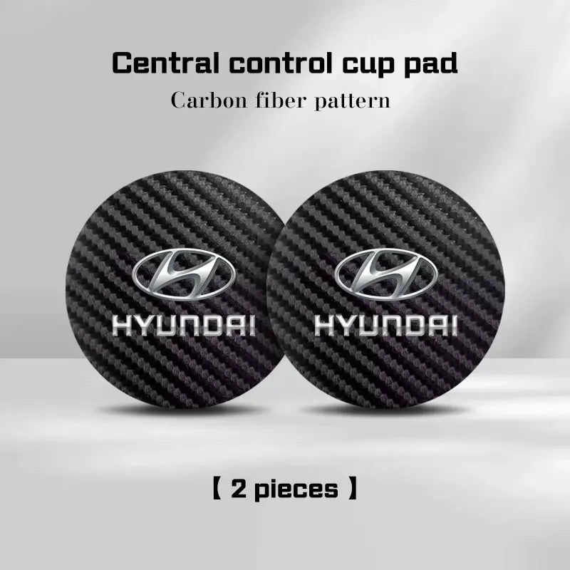 Pour Hyundai N line I40 I30 Sonata Tucson Santa Fe Elantra Azera Creta dessous de verre de voiture support de verre d'eau tampons tapis antidérapant accessoire