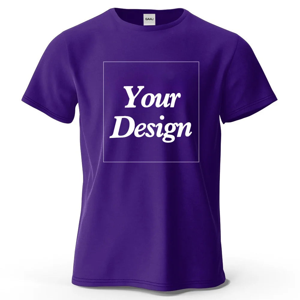 T-shirt personnalisé t-shirt personnalisé t-shirt personnalisé bricolage imprimer votre photo marque Logo texte hommes femmes 100% coton cadeau Premium
