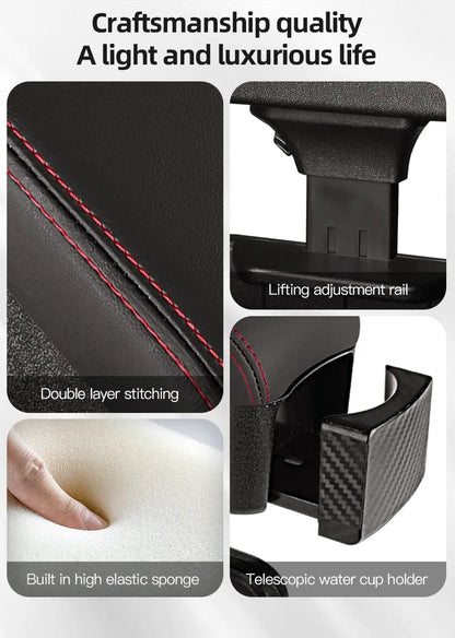 Organisateur de stockage d'espace de Console centrale de voiture réglable en hauteur avec plateau relevable Support de coude accoudoir pour SUV berline