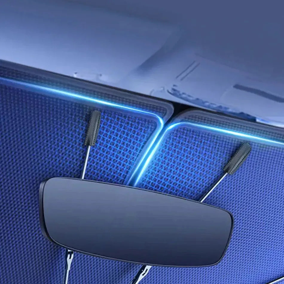 Pare-soleil pliable à col en V pour pare-brise de voiture, ombrage de protection d'isolation automatique, accessoires extérieurs de voiture, parapluie, 1PC