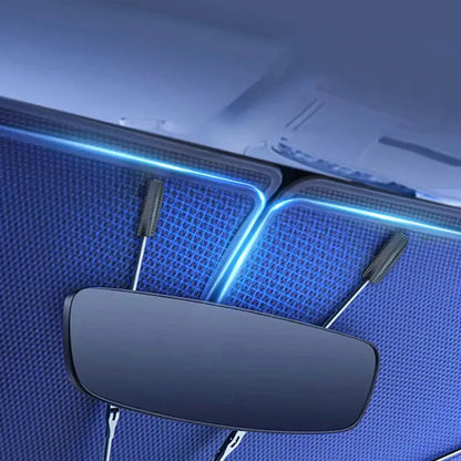 Pare-soleil pliable à col en V pour pare-brise de voiture, ombrage de protection d'isolation automatique, accessoires extérieurs de voiture, parapluie, 1PC