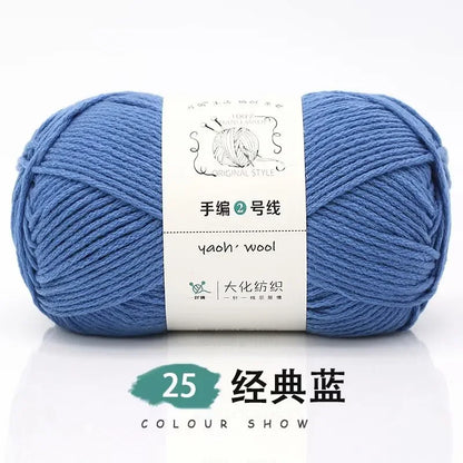 Fil de Coton Crocheté à la Main, 100g, Bricolage, Laine pour Bébé, Écharpe, Veste, Pull