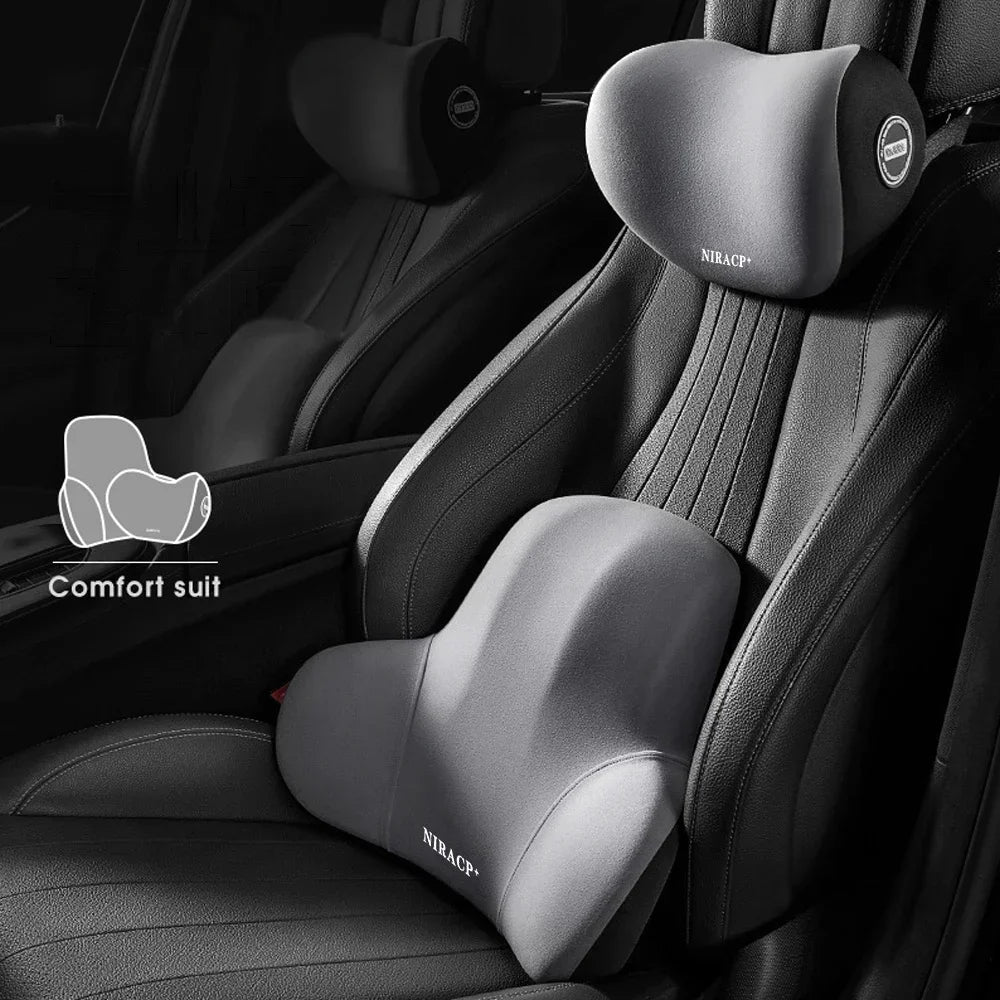 Coussin lombaire pour voiture et bureau, appui-tête en mousse à mémoire de forme, Protection contre la douleur, coussin lombaire pour le dos, fournitures de voyage multifonctions pour voitures