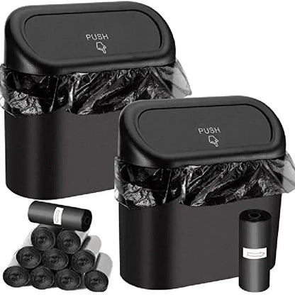 Poubelle de voiture (avec couvercle) contient 60 (300) sacs poubelles, poubelle de petite voiture, accessoires de mini voiture anti-fuite