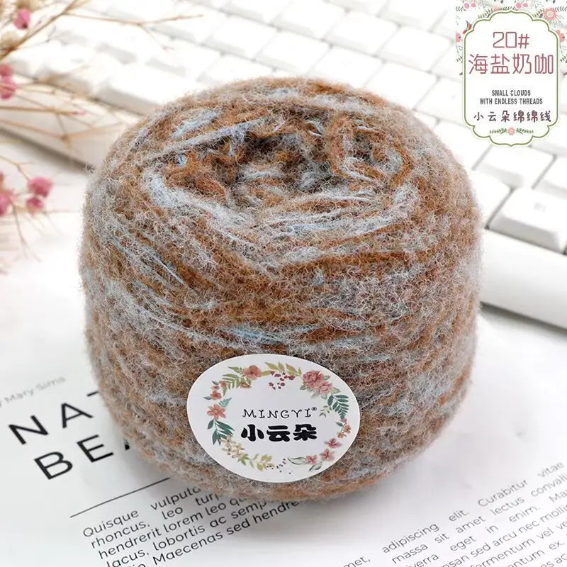 100g/boule 6 brins de fil de coton nuage tissé à la main bricolage gaufre écharpe chapeau bébé fil balle