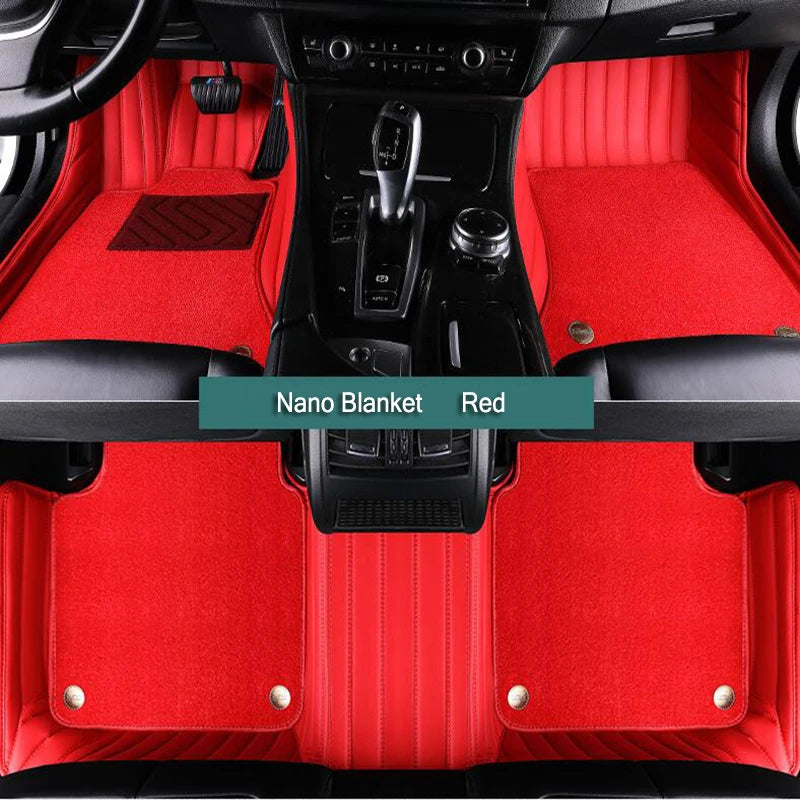 Tapis de sol de voiture personnalisés à double couche, revêtements de sol en cuir, accessoires de repose-pieds automatiques, Lynk & Co 01 02 03 05 06 09