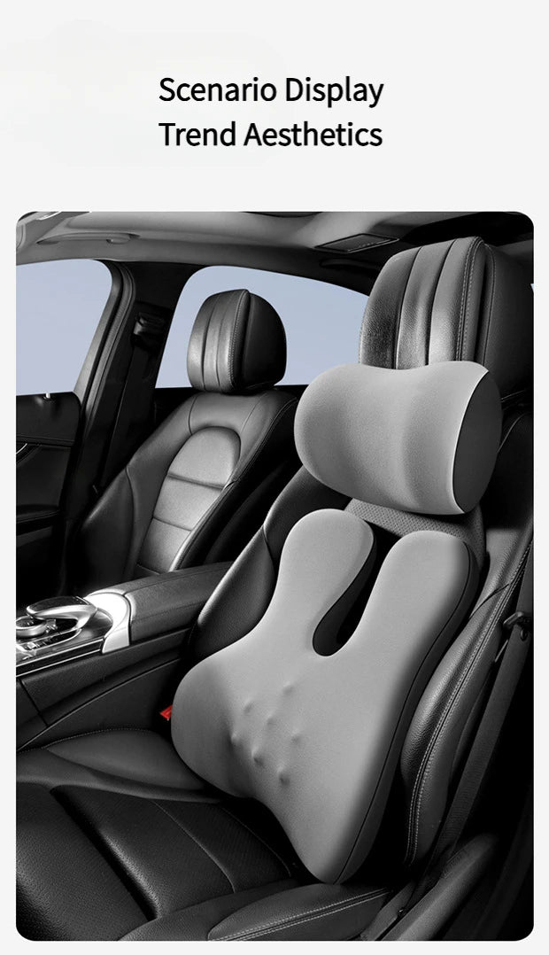 Appuie-tête de voiture, support lombaire, coussin de siège de voiture, coussin lombaire, oreiller chauffant électrique pour voiture, oreiller de protection du cou