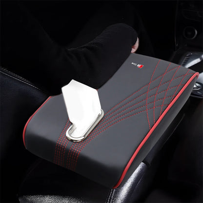 Boîte d'accoudoir de voiture en cuir, 1 pièce, housse de coussin de Protection avec sac de rangement pour Audi Sline A3 8P 8L 8V A4 B8 B6 B7 B9 A6