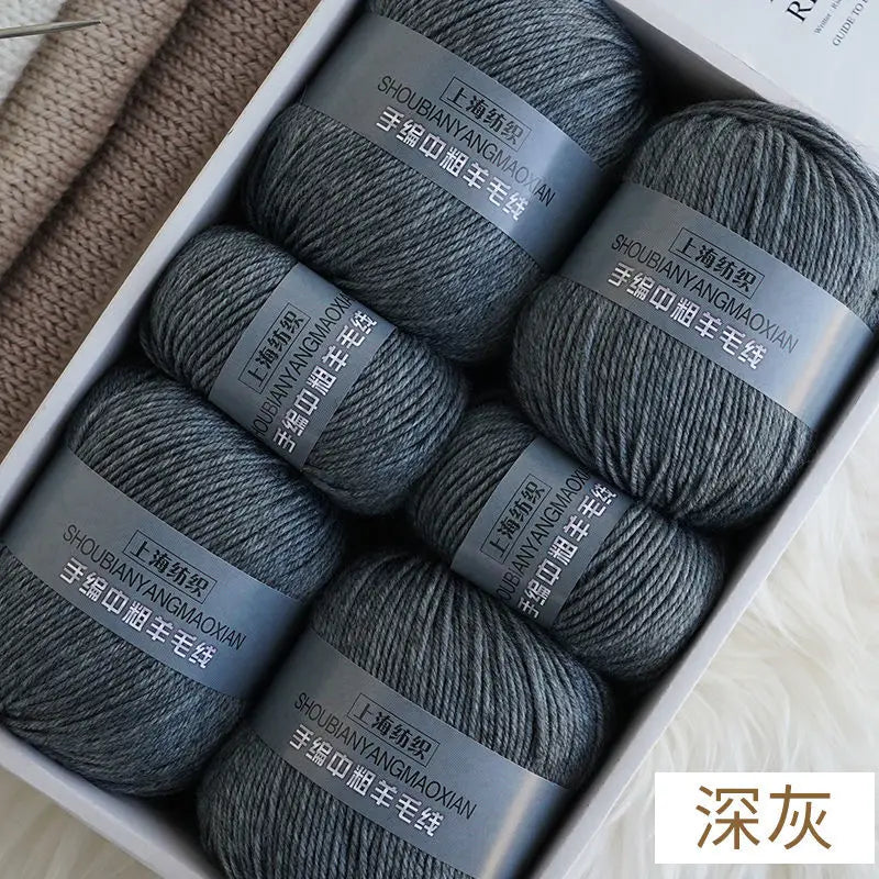 Fil de cachemire d'épaisseur moyenne, 500 g/ensemble, 4 plis, pour tricot au Crochet à la main, pull et pantalon, laine chaude, fil de laine 100%, doux pour la peau
