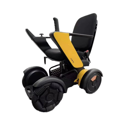 Motors plus solides tout Terrain pliant motorisé 4 roues alimenté fauteuil roulant électrique