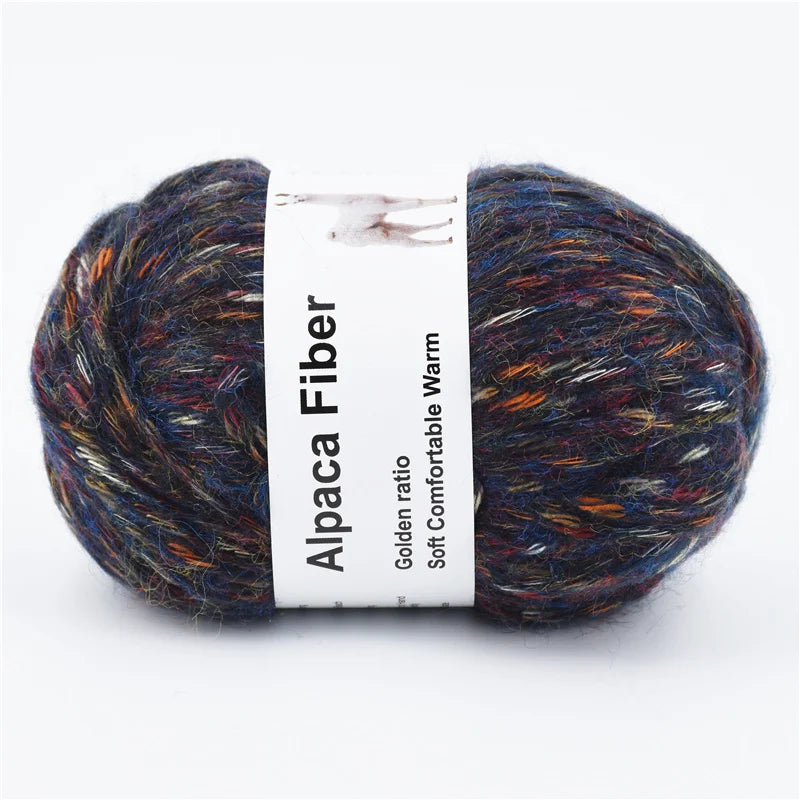 Fil épais tricoté en alpaga, 50g, aiguille colorée chaude, Crochet, écharpe tricotée à la main, fil de laine en coton Alize