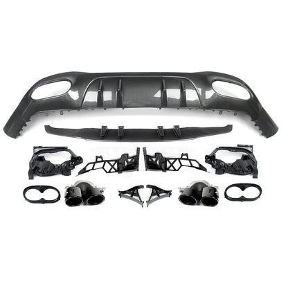 Lèvre de diffuseur de pare-chocs arrière de Style A45 A35 avec embouts d'échappement pour Mercedes Benz W177 A160 A180 A200 A220 A250 hayon 2019 +