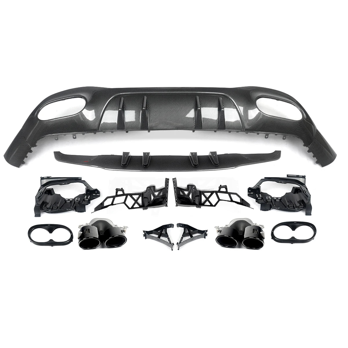 Lèvre de diffuseur de pare-chocs arrière de Style A45 A35 avec embouts d'échappement pour Mercedes Benz W177 A160 A180 A200 A220 A250 hayon 2019 +