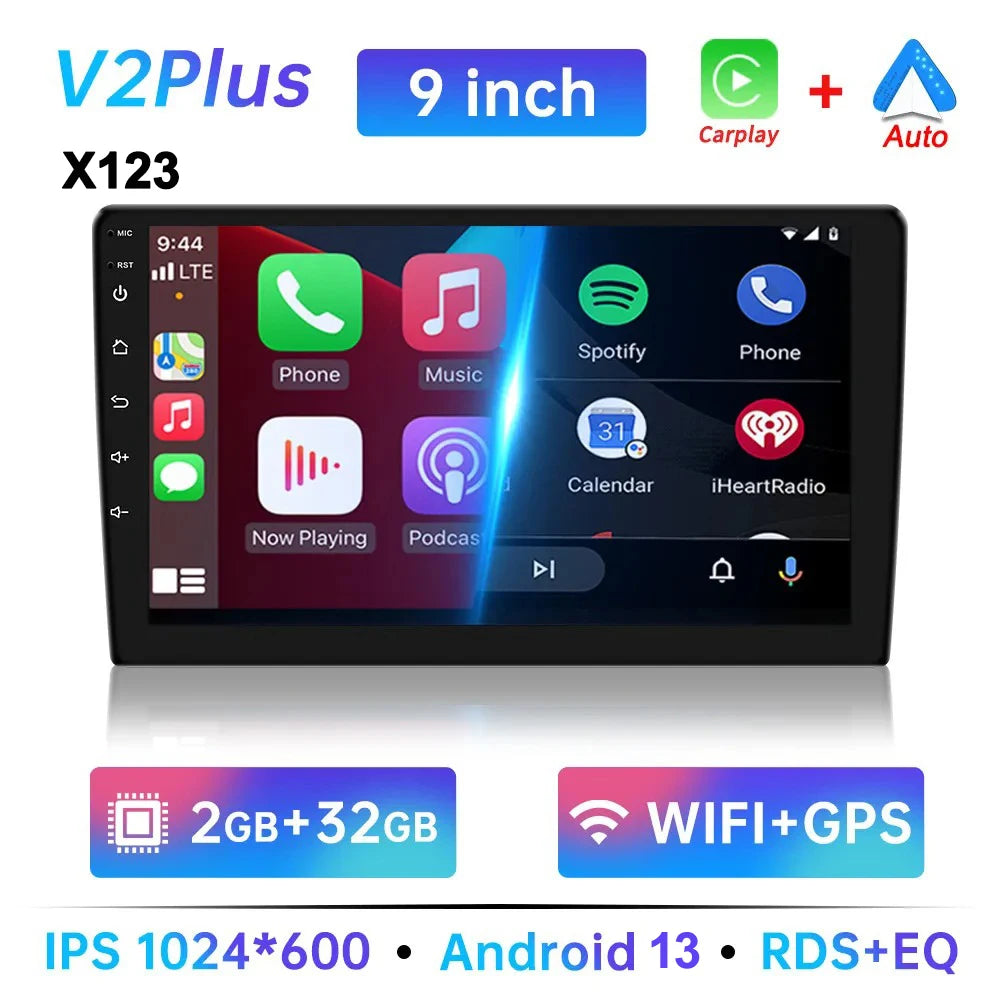 7/9/10 pouces universel Android 13 Autoradio 64G Autoradio android 2 Din autoradio GPS BT Central multimédia systèmes de voiture intelligente