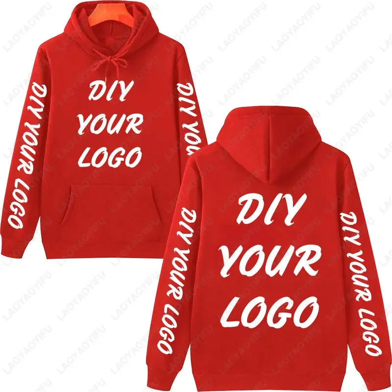 Sweat à capuche personnalisé avec Logo personnalisé, sweat-shirt chauffant et confortable, unisexe, décontracté, texte imprimé personnalisé, bricolage, à la mode, automne