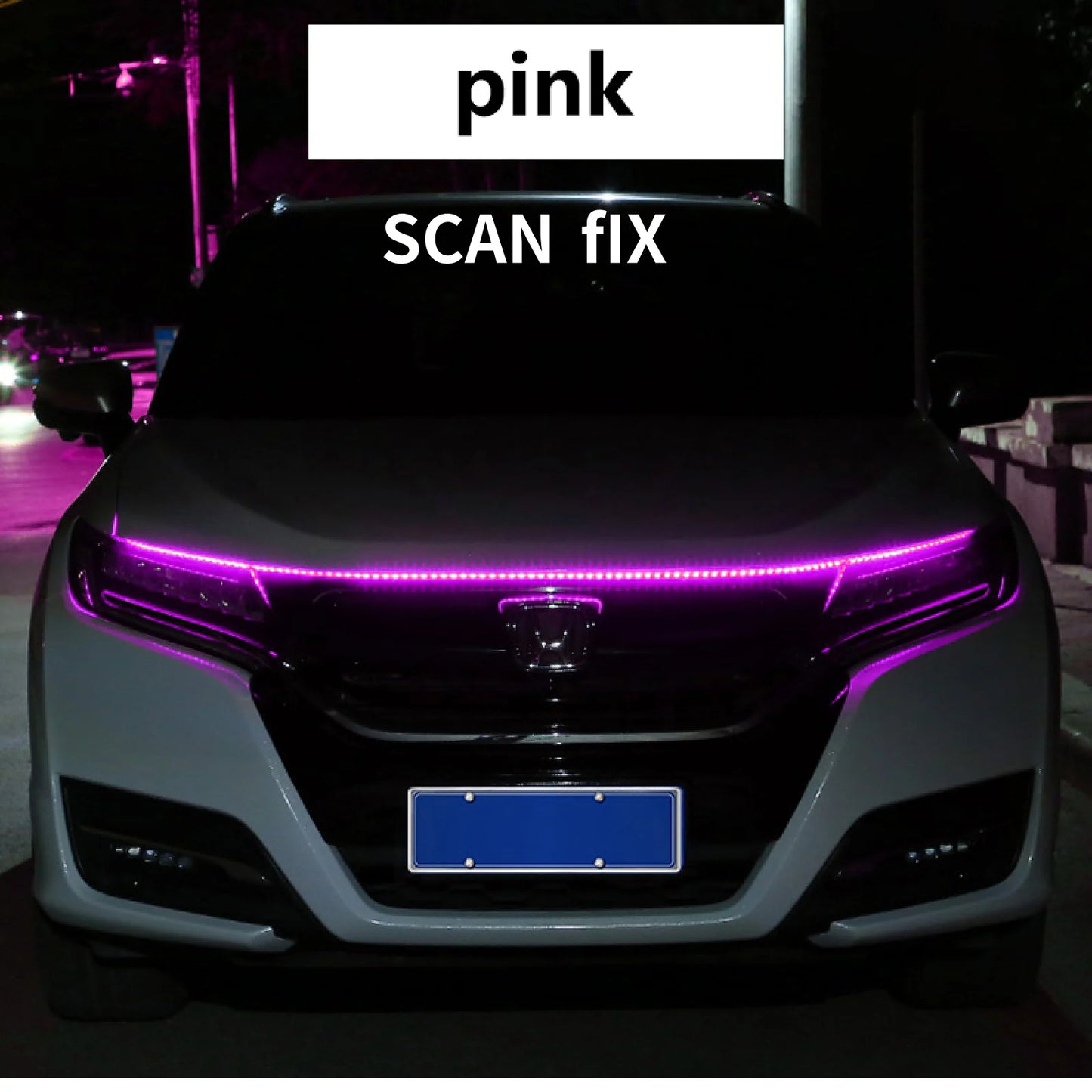 LED feux de jour balayage démarrage capot de voiture lumières décoratives DRL Auto moteur capot Guide lampe d'ambiance décorative 12V blanc