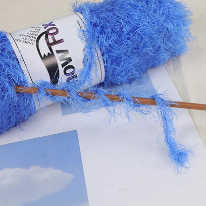 Fil de fausse fourrure 400g, fil de plumes, fil de cils, fil épais pour tricoter à la main, adapté au tricot de grands manteaux, pyjamas, foulards, chapeaux, châles, gilets