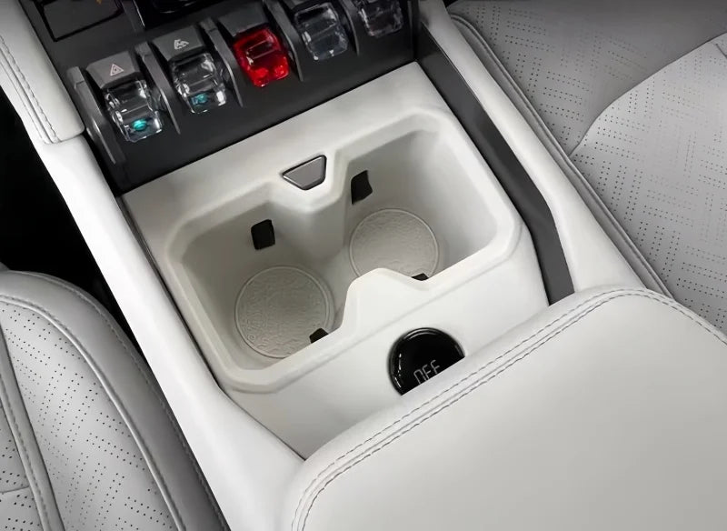 Boîte d'accoudoir de voiture modifiée en titane 3 pour BYD Leopard 3, avec tasse de Drainage avant de réfrigérateur, coussinet de protection en Silicone