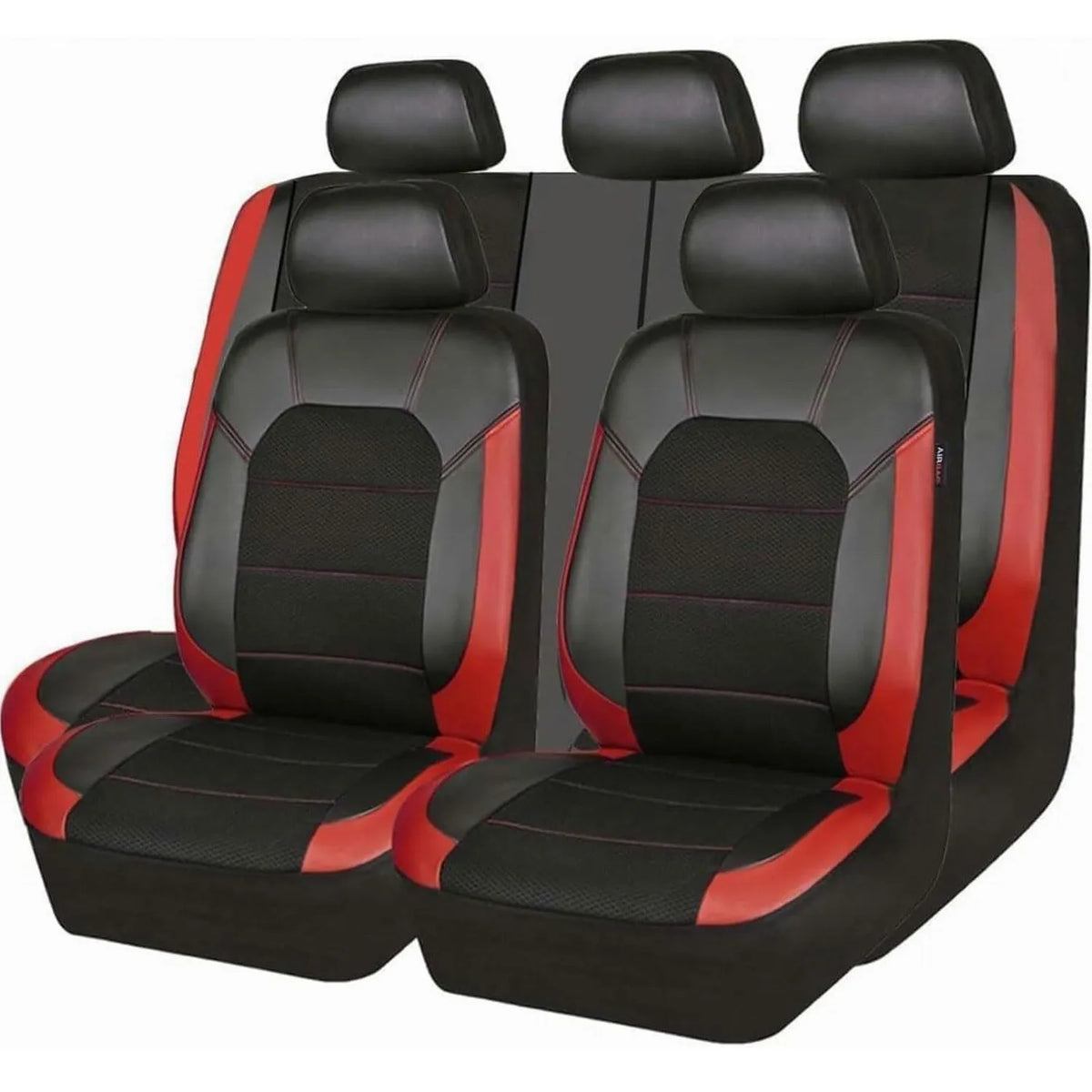 Housse de siège de voiture universelle en Polyester + cuir, couture Sandwich, 9 pièces