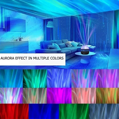 Projecteur LED Ciel Étoilé RGB Galaxie Lampe d'Ambiance Projection Noël Halloween Télécommande 7 Couleurs Rotation Automatique Maison