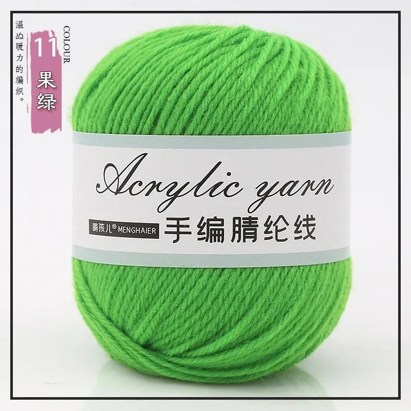 Fil tricoté en acrylique mélangé à 4 brins, avec crochet pour pull, chaussures, pantoufles, écharpe, démarreur tissé à la main pour débutants