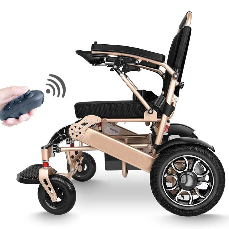 Fauteuil roulant électrique portable pour personnes âgées et handicapées, batterie au lithium de haute technologie 2024