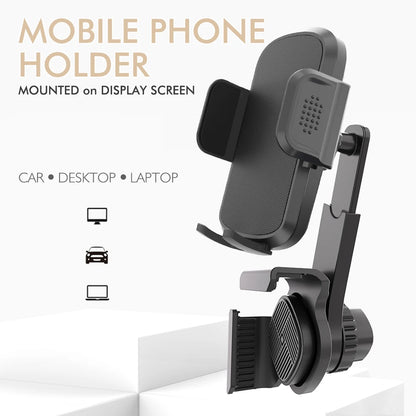 Support de téléphone portable pour écran d'affichage monté sur voiture, Rotation libre à 360 degrés, support pliable utilisé pour voiture et véhicule électrique