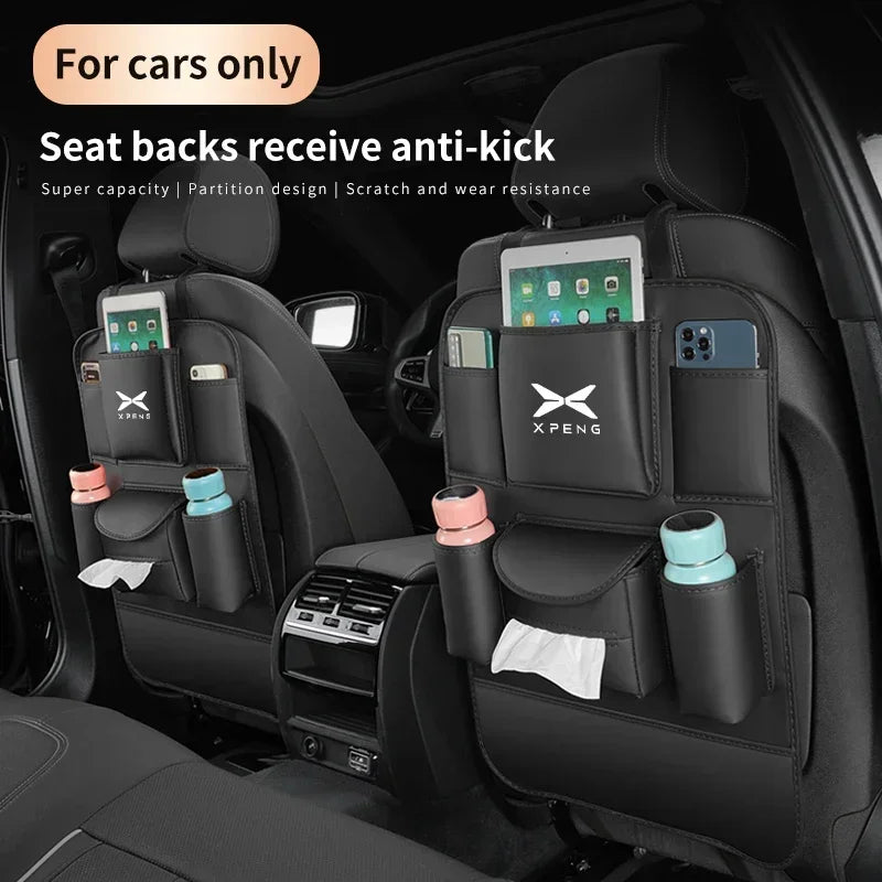 Sac de rangement arrière en cuir pour siège de voiture, anti-usure, coussin anti-rika, accessoires pour XPENG P5 P7 G3 G9 N5 F30 H93 BETA