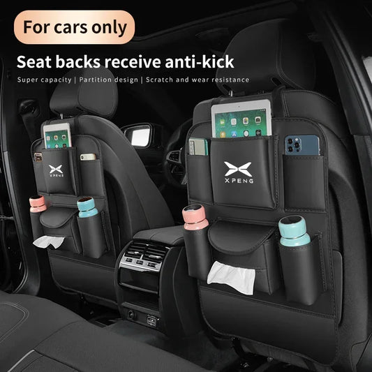 Sac de rangement arrière en cuir pour siège de voiture, anti-usure, coussin anti-rika, accessoires pour XPENG P5 P7 G3 G9 N5 F30 H93 BETA