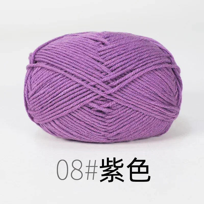 Fil de Lanas teint en coton au lait, 86 couleurs, 4 plis, pour bébé, chapeau, écharpe, pull, poupées, artisanat fait à la main