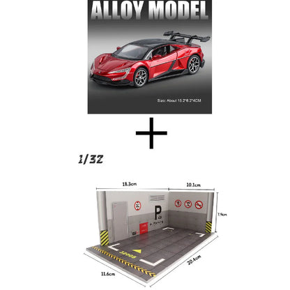 BYD – modèle de voiture de sport U9, échelle 1:32, porte à ciseaux, lumière musicale ouverte, modèles de supercar, cadeau de Collection