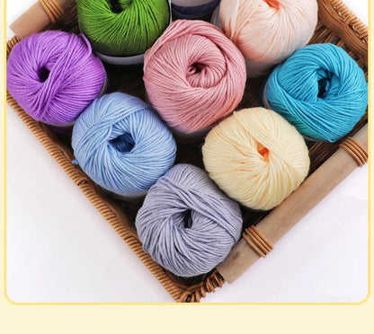 Fil de mélange de soie de luxe 6 pièces/ensemble, 50g chacun, fil à tricoter doux adapté aux pulls, couvertures et écharpes pour bébé, plusieurs couleurs