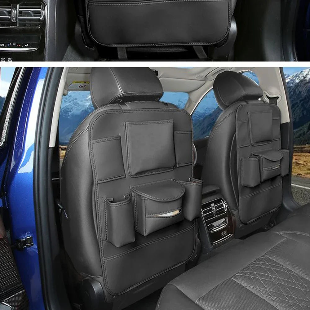 Cuir pour BYD YangWang U8 U9 2025 siège de Console centrale de voiture placer des articles sac en papier de rangement organisateur rangement sac à dos garniture