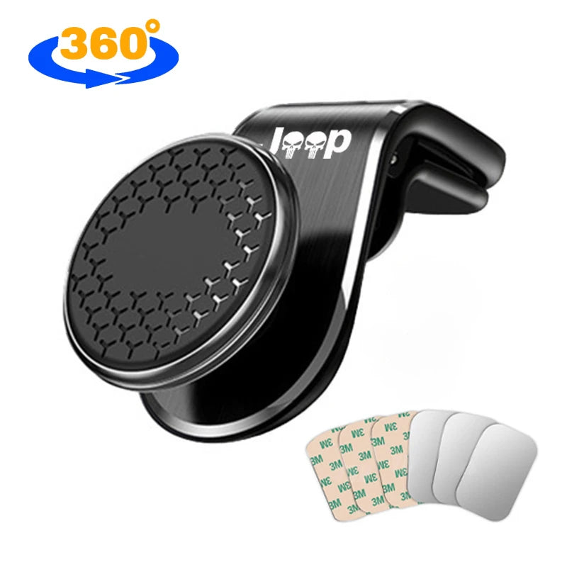 Support magnétique pour téléphone de voiture, Clip de ventilation pour Jeep Renegade Compass Grand Cherokee Wrangler jk Gladiator, accessoires de voiture