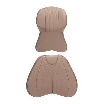 High Quality Universal Car Headrest Cushion Car Seat Neck Pillow Perforated Leather Breathable Lumbar Support Car Pillow