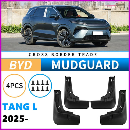 DPB garde-boue garde-boue adaptés pour BYD Tang L 2025 garde-boue de pneus bloquant les sédiments roues avant arrière ABS noir accessoires de voiture 4 pièces