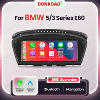 Autoradio Android avec Écran et Lecteur de Limitation pour Voiture BMW Série 5/3, E60/E61/E62/E63/E90/E91/E92/E93/M3, Masque CCC CIC