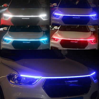 Feux diurnes à LED pour capot de voiture, démarrage par balayage, lumières décoratives, guide de capot moteur automatique DRL, lampe d'ambiance décorative, 12V, 150cm