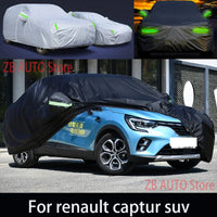 Pour renault captur suv Protection extérieure bâches de voiture complètes couverture de neige pare-soleil étanche à la poussière accessoires extérieurs de voiture