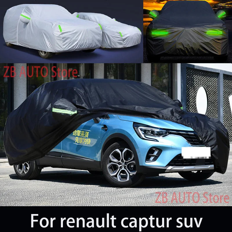 Pour renault captur suv Protection extérieure bâches de voiture complètes couverture de neige pare-soleil étanche à la poussière accessoires extérieurs de voiture