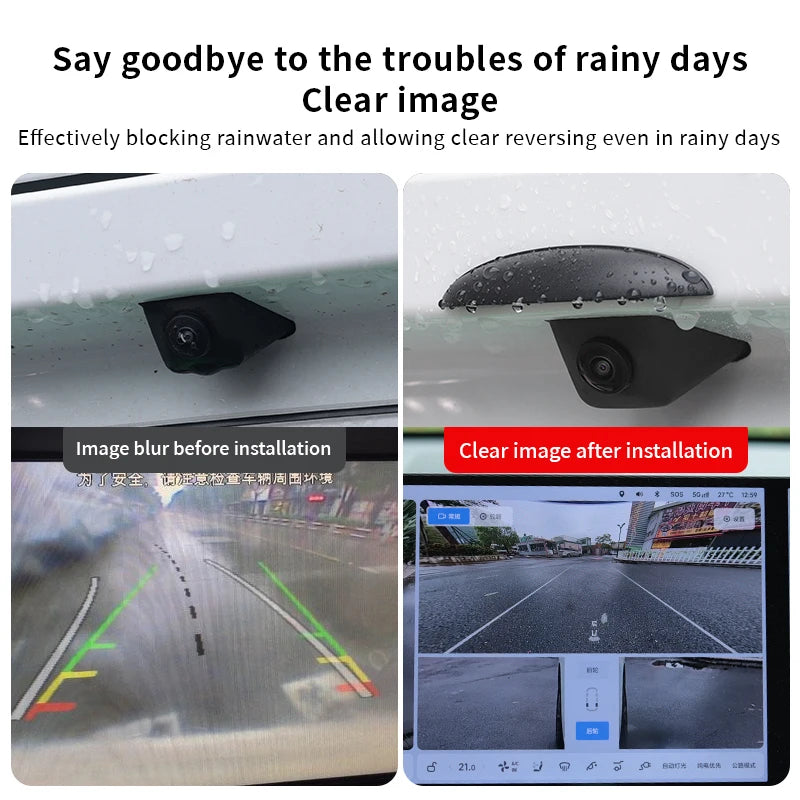 Caméra arrière de recul pour voiture, housse de pluie ABS, anti-pluie, pour caméra de recul, pare-pluie, bouclier étanche, accessoire extérieur de voiture