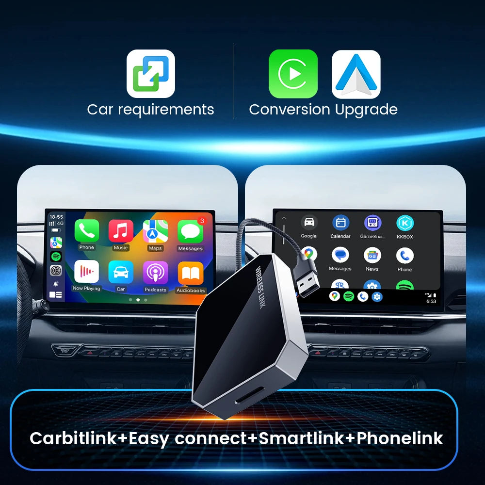 2025 HEYINCAR Carbitlink Smartlink Phonelink connexion facile à sans fil Carplay Android atuo Baic Jetour Geely Dongfeng GAC JAC