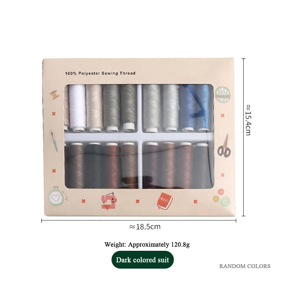 20 قطعة/مجموعة خيوط حياكة بوليستر، مجموعة خيوط تطريز لآلة التطريز، خيوط خياطة يدوية، لماكينة الخياطة
