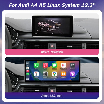 Nouveau Design sans fil CarPlay voiture multimédia pour Audi A4 A5 2016-2019 Support Airplay caméra Radio GPS voiture lecteur écran
