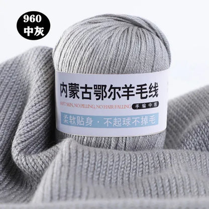Fil de laine pour enfants, crochet à la main pour chapeaux, écharpes, chandails, optique moyenne, doux pour la peau, doux, 6 rôles, 100 g/ensemble