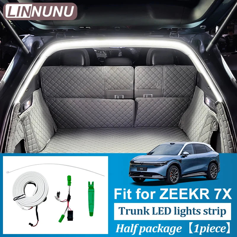 LINNUNU – bandes lumineuses LED pour coffre de voiture arrière, pour ZEEKR 7X 2025 2026, éclairage de boîte arrière, accessoires de bande de lampe décorative intérieure
