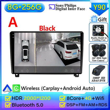 Autoradio Carplay pour Peugeot 407 2004-2011 Android 15 Navigation GPS Android Auto stéréo Android 15 vidéo 2K BT 4G No 2din DVD