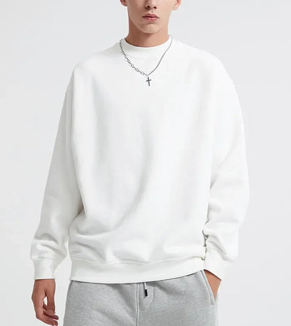 Bricolage Logo personnalisé 500GSM poids lourd hommes sweats à capuche nouveau automne hiver épais coton hommes haut couleur unie sweat à capuche pull