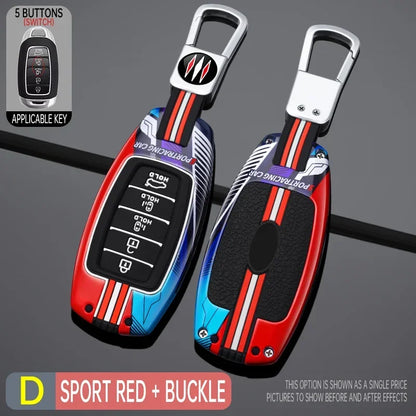 Étui pour clé de voiture en métal, housse pour Hyundai Accent Solaris Sonata Palisade Kona Azera Creta I20 I30 IX35 IX25 Elantra Grandeur Ig