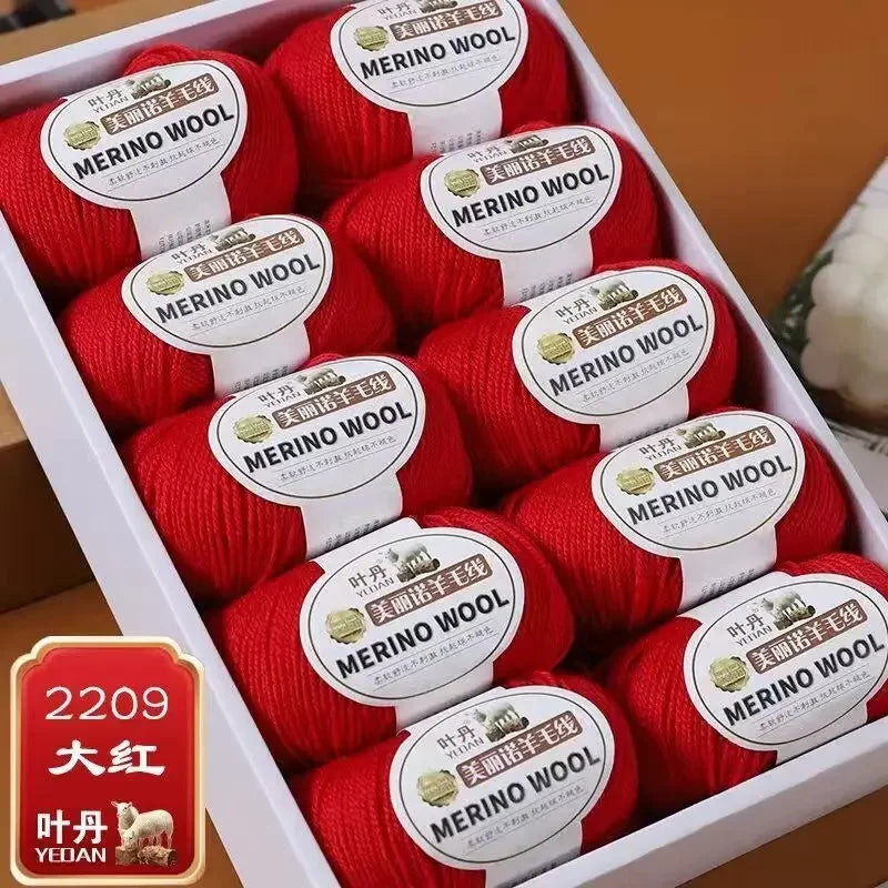 Fil de laine doux à 3 plis, 500 g/ensemble, pour crochets, chapeau d'hiver, pull, écharpe, châle, manteau, Cardigan, bricolage, confortable, chaud et moelleux, fil rouge pour bébé